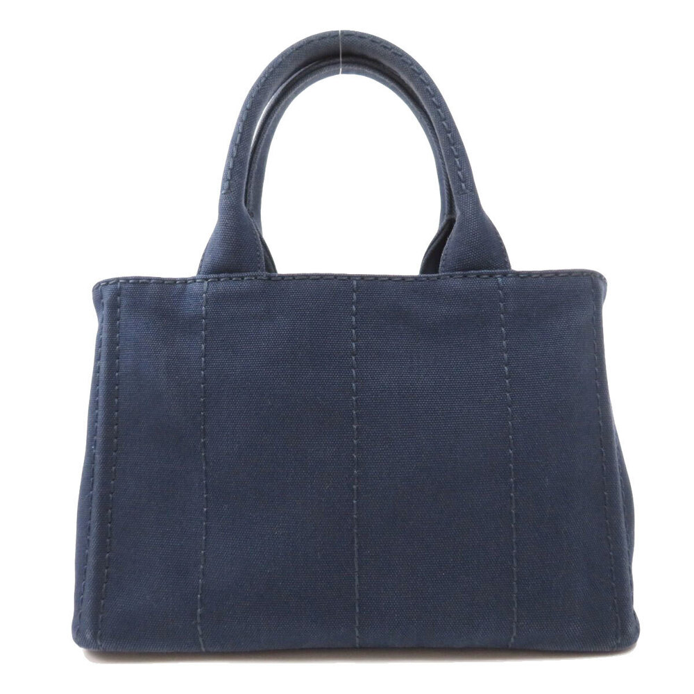 Prada Bag Strap Tote Canvas 2way Canapa Black